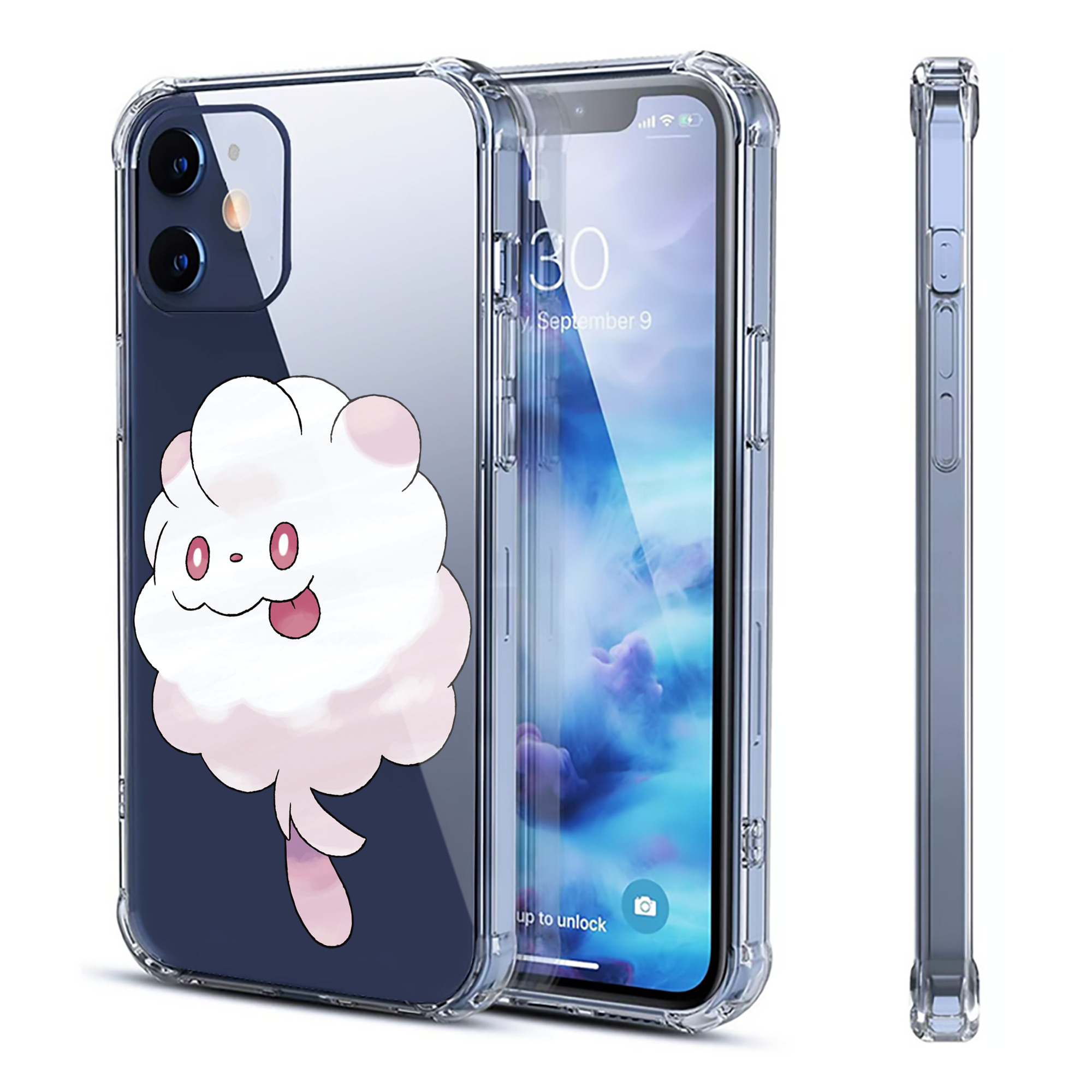 （画像用） ポケットモンスター Pokémon 【iPhone 12シリーズ対応】透明スマホケース（クリアソフトケース）